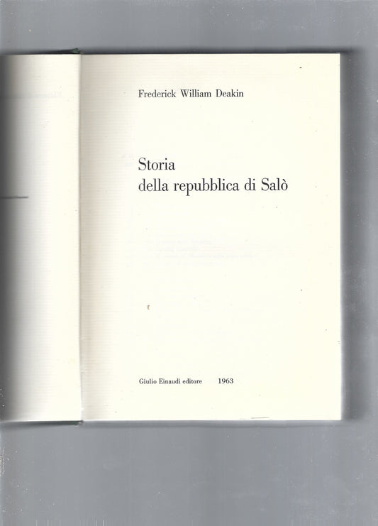 Storia della repubblica di Salò - copertina