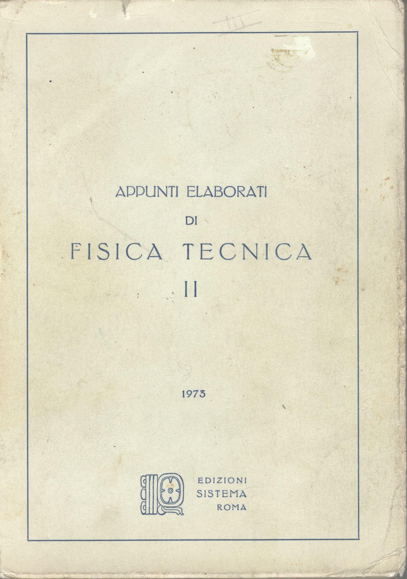 Appunti elaborati di fisica tecnica (II) - copertina
