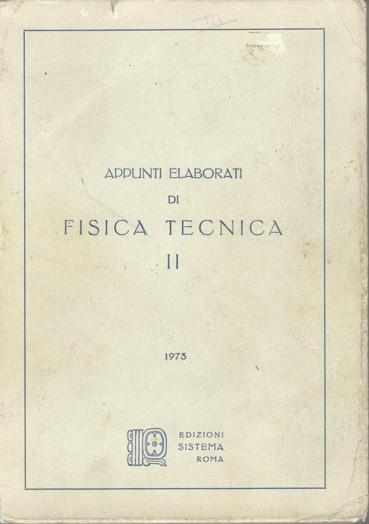 Appunti elaborati di fisica tecnica (II) - copertina
