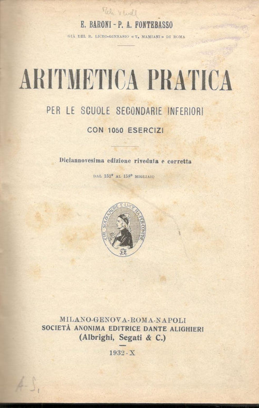 Aritmetica pratica - copertina