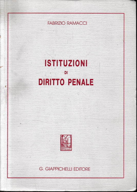 Istituzioni di Diritto Penale. Più libretto con nota di aggiornamento di n. 3 pagine. - copertina