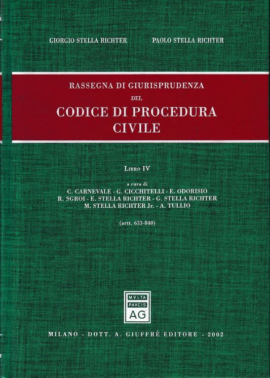 Rassegna di giurisprudenza del Codice di procedura civile. Libro 4 : artt. 633-840 - copertina