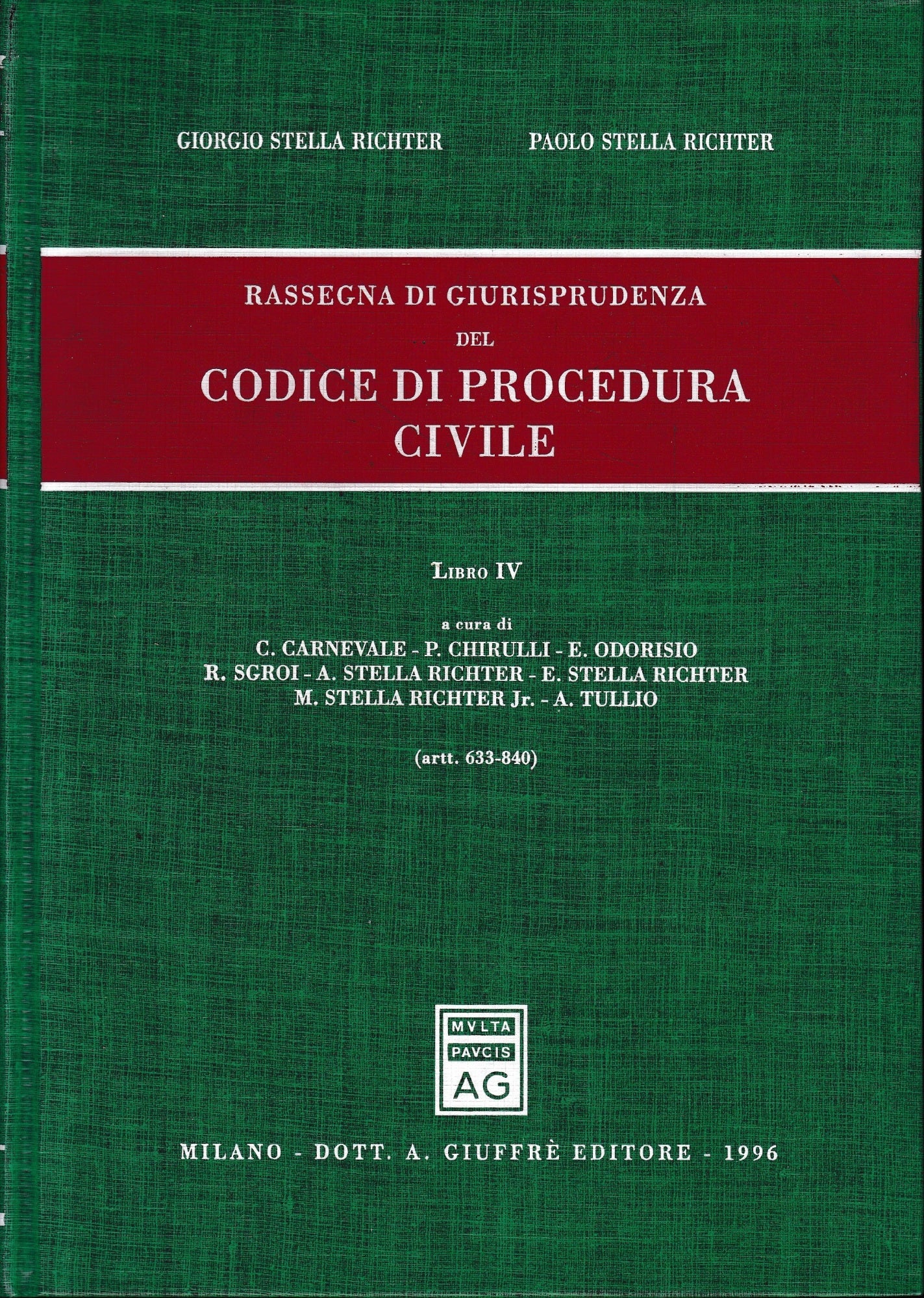 Rassegna di giurisprudenza del Codice di procedura civile. Artt. 633-840 (Vol. 4) - copertina