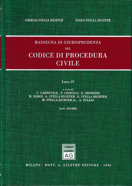 Rassegna di giurisprudenza del Codice di procedura civile. Artt. 633-840 (Vol. 4) - copertina