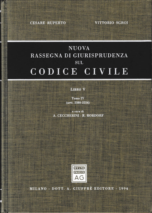 Nuova rassegna di giurisprudenza sul Codice civile. Artt. 2380-2554 (Vol. 5/4) - copertina