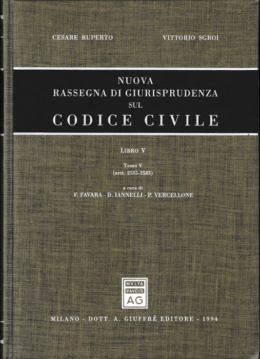 Nuova rassegna di giurisprudenza sul Codice civile. Artt. 2555-2583 (Vol. 5/5) - copertina