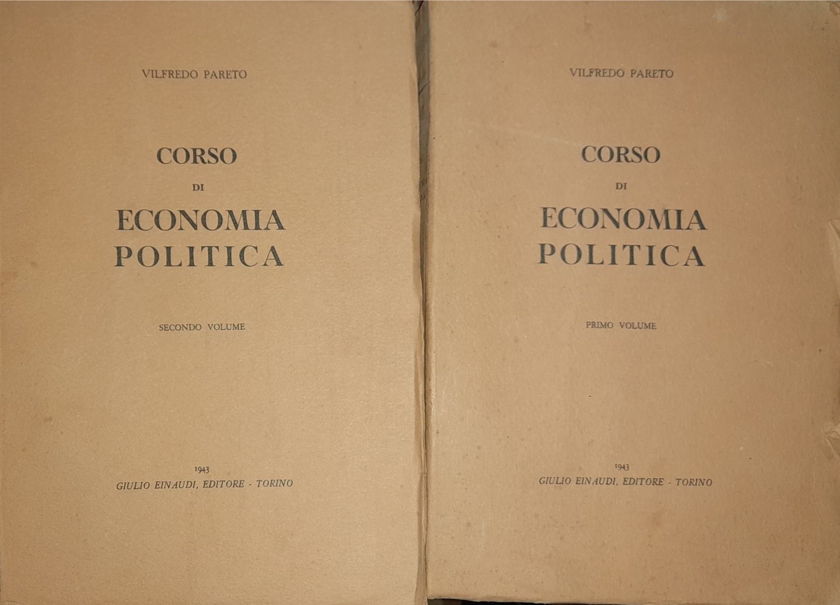 Corso di economia politica (volume primo e secondo) - copertina