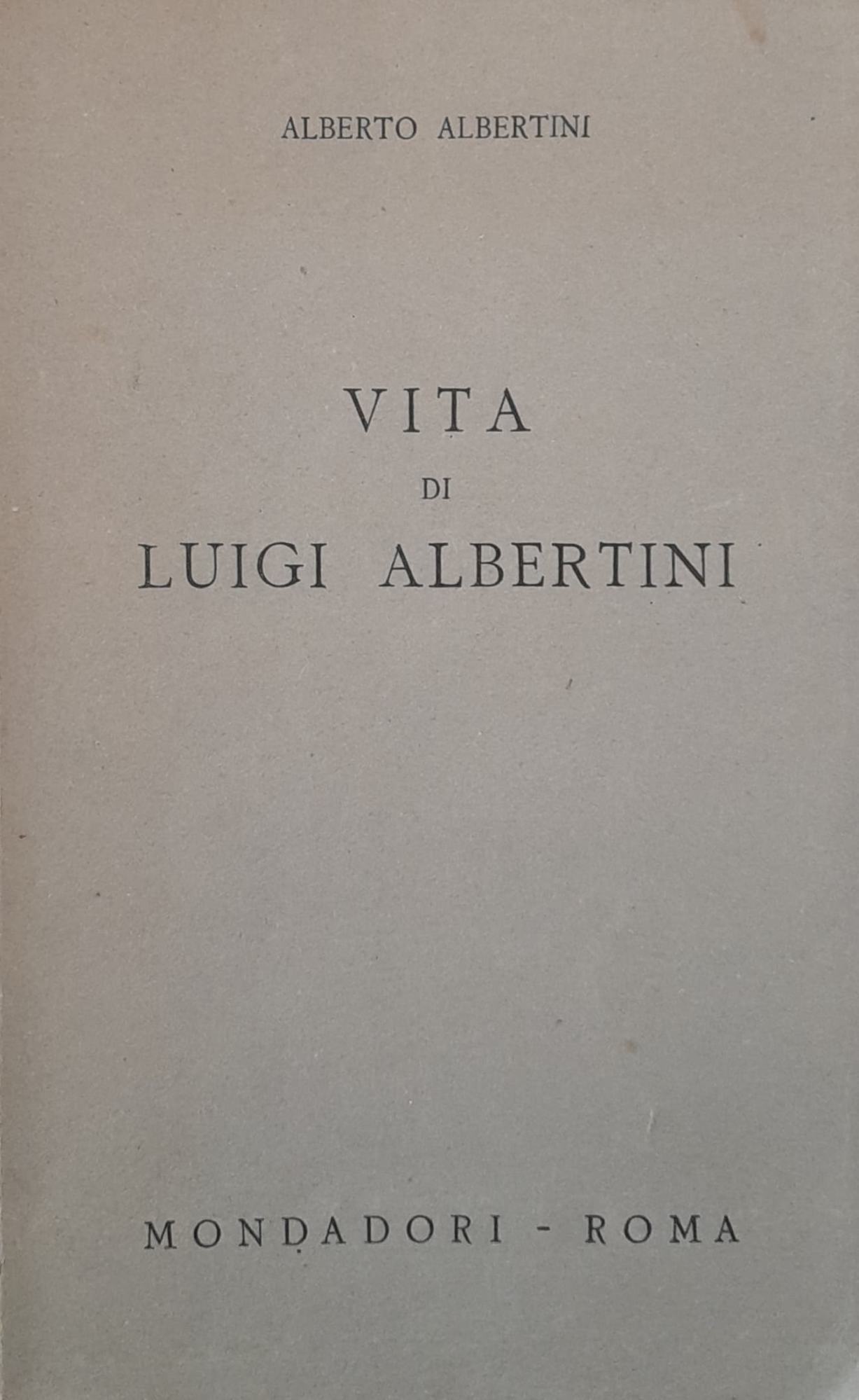 Vita di Luigi Albertini - copertina