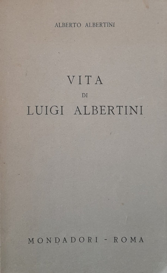 Vita di Luigi Albertini - copertina