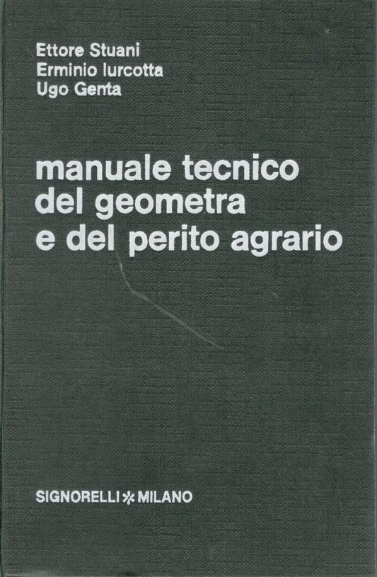 Manuale tecnico del geometra e del perito agrario - copertina
