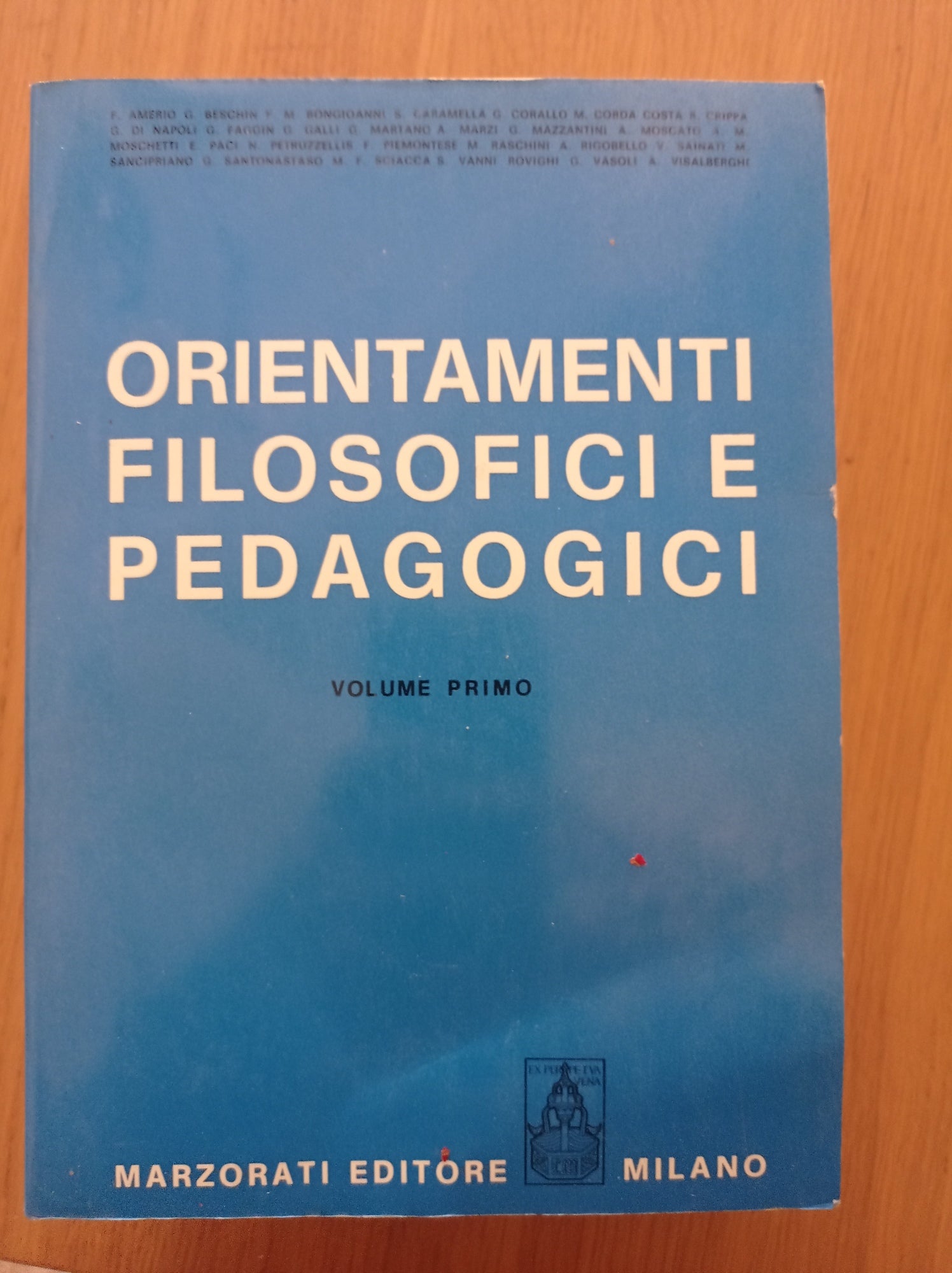 Orientamenti filosofici e pedagogici Vol. 1 - copertina