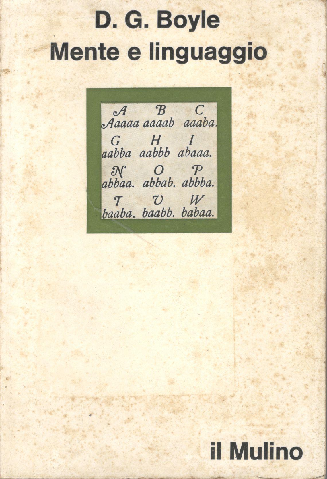 Mente e linguaggio - copertina