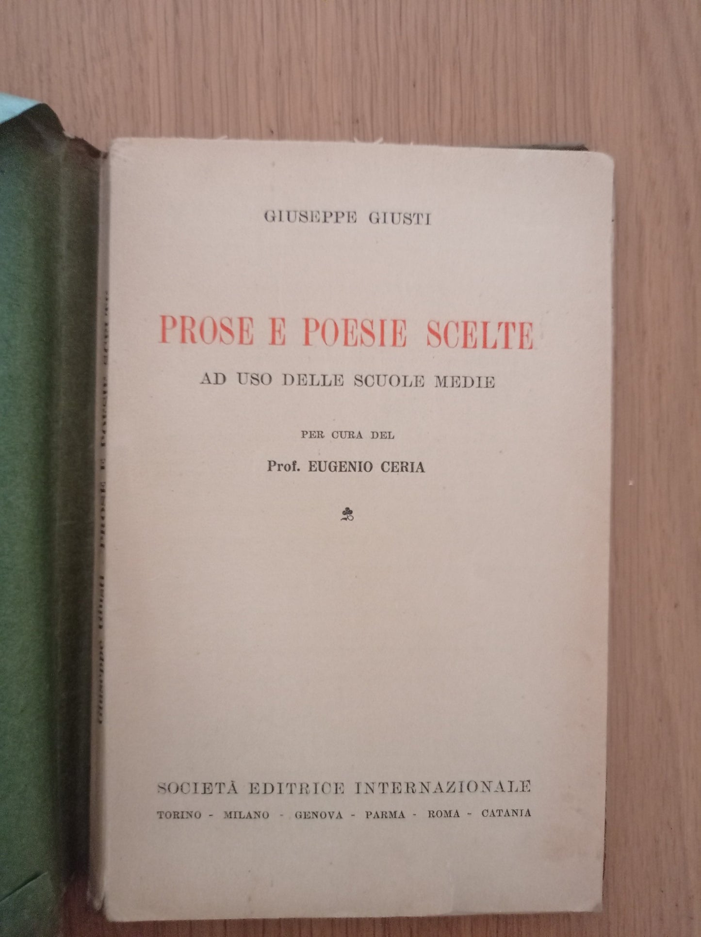 Prose e poesie scelte - copertina