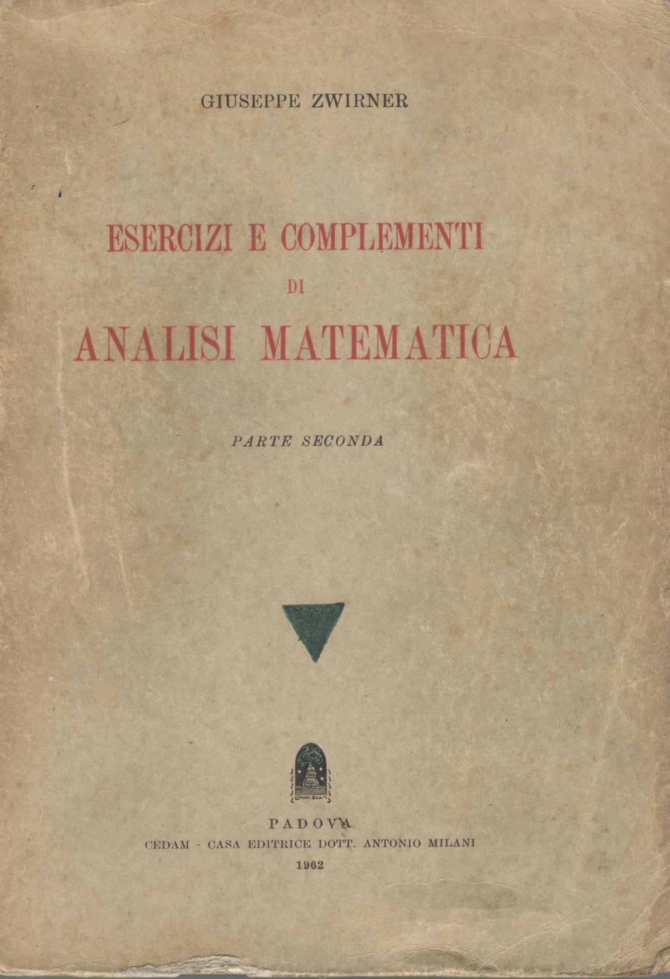 Esercizi e complementi di analisi matematica (parte seconda) - copertina