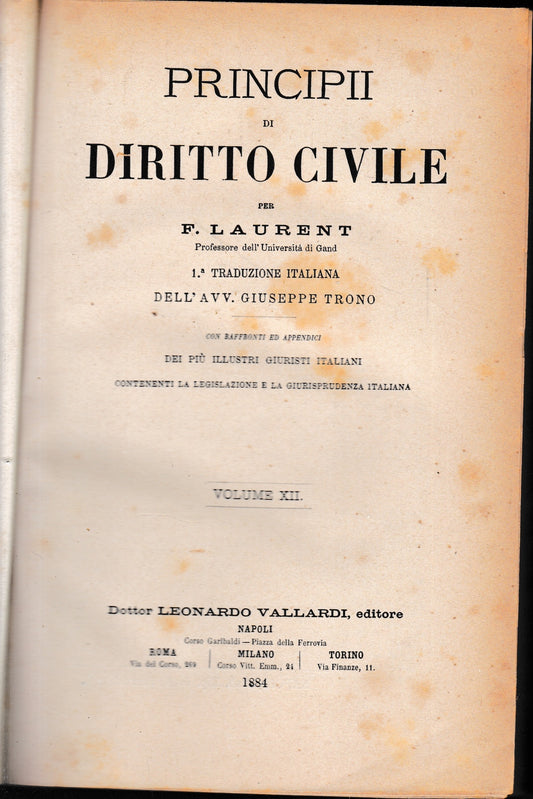 Principii di Diritto Civile, vol. 12 - copertina