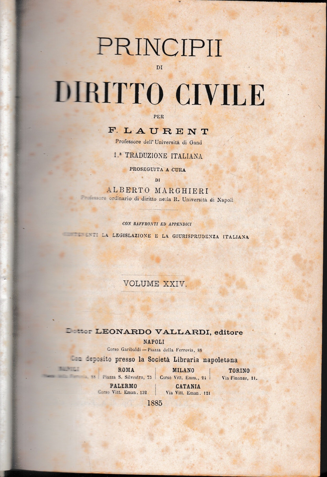 Principii di Diritto Civile, vol. 24 - copertina