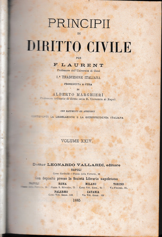Principii di Diritto Civile, vol. 24 - copertina