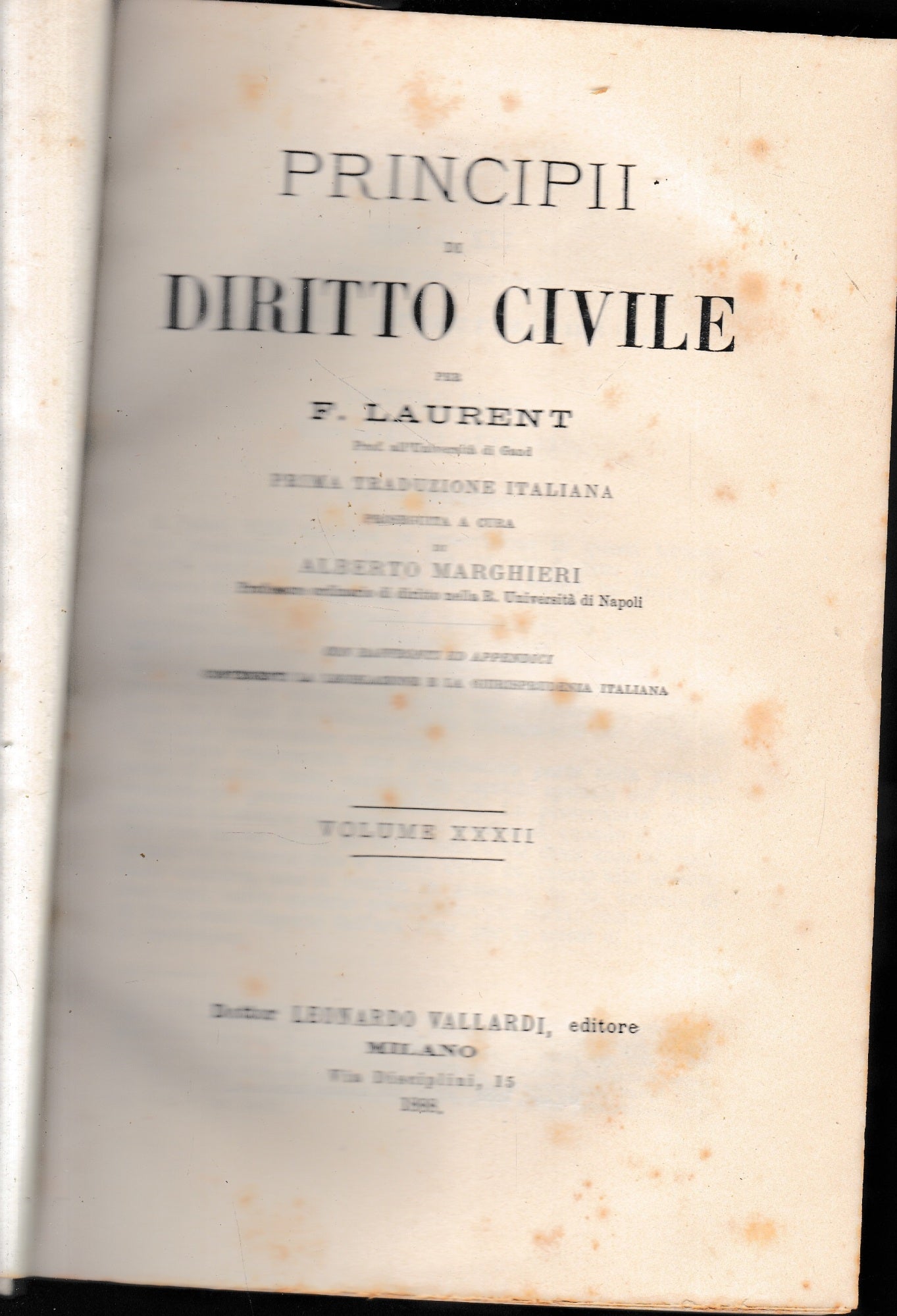 Principii di Diritto Civile, vol. 32 - copertina