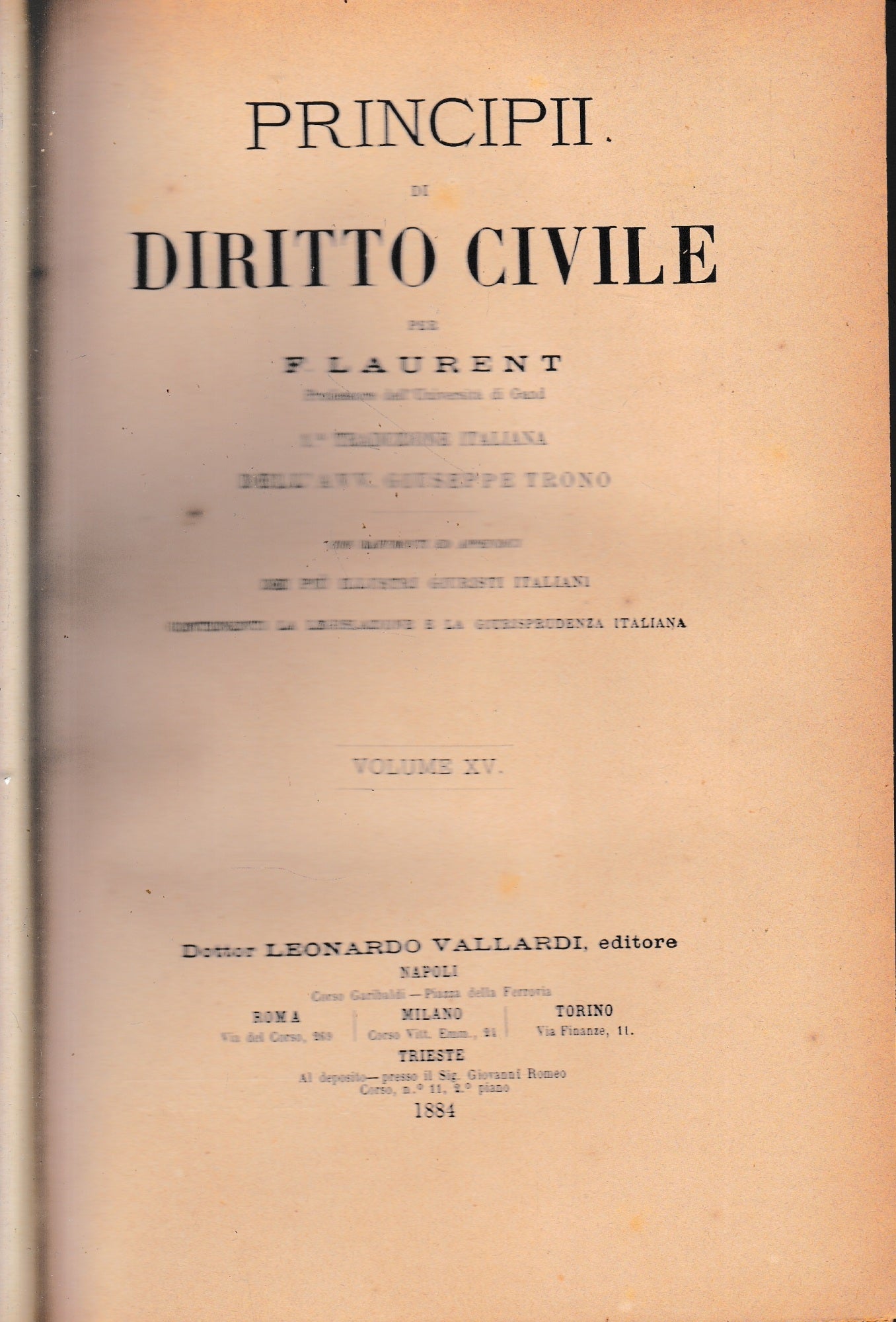 Principii di Diritto Civile, vol. 15 - copertina
