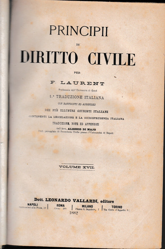 Principii di Diritto Civile, vol. 17 - copertina