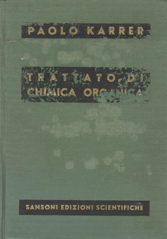 Trattato di chimica organica - copertina
