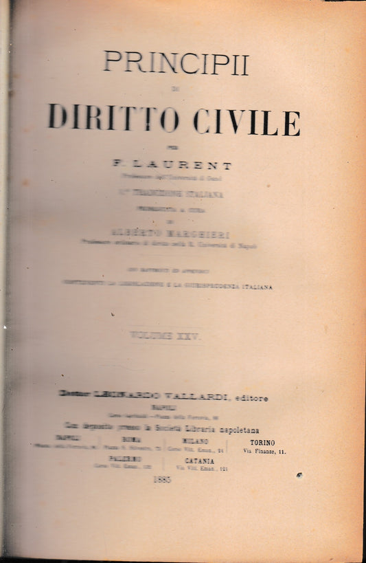 Principii di Diritto Civile, vol. 25 - copertina
