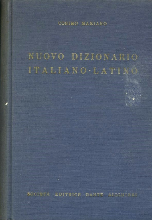 Nuovo dizionario italiano - latino - copertina