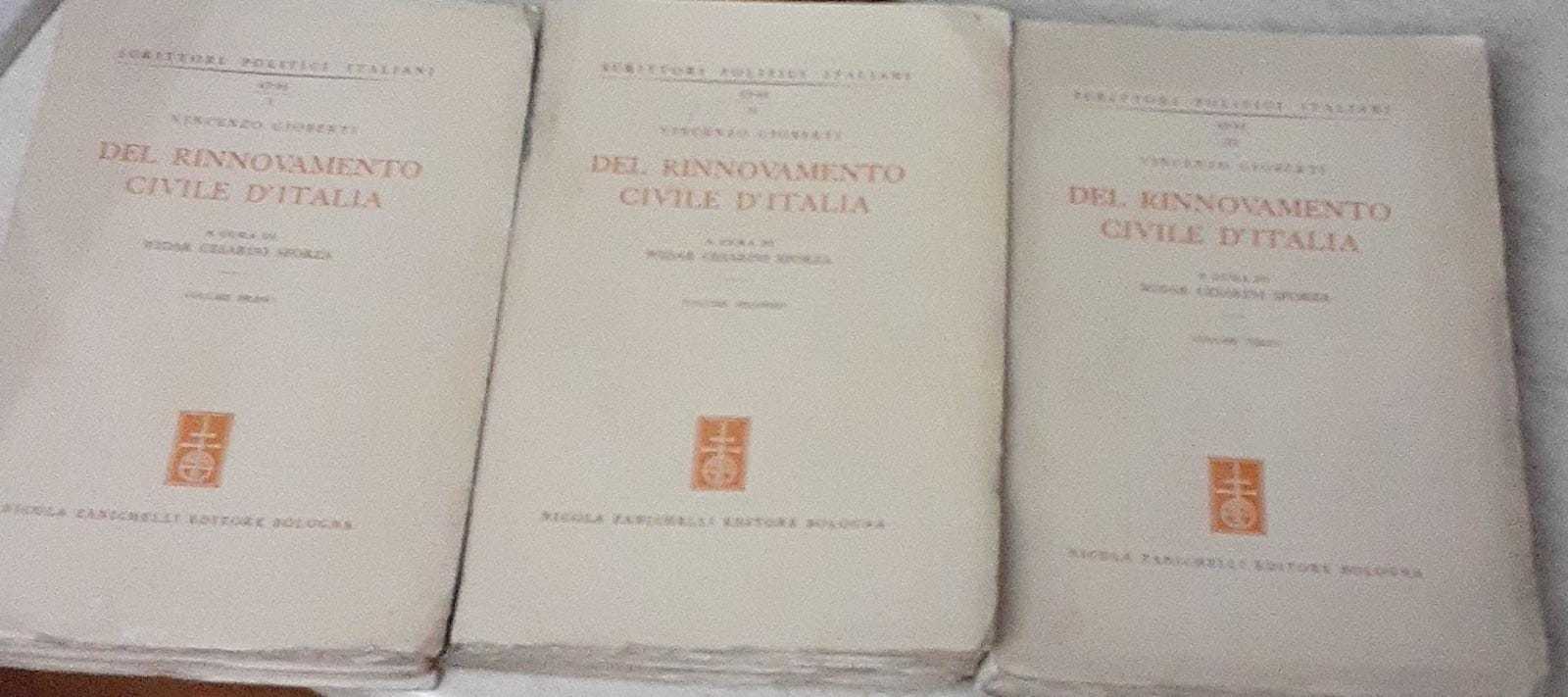 Del rinnovamento civile d'Italia (3 Volumi) - copertina