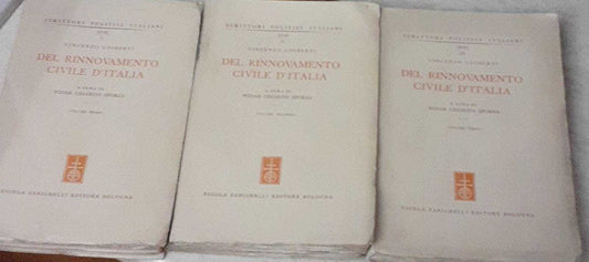 Del rinnovamento civile d'Italia (3 Volumi) - copertina