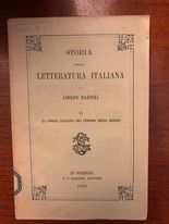 Storia della letteratura italiana - copertina