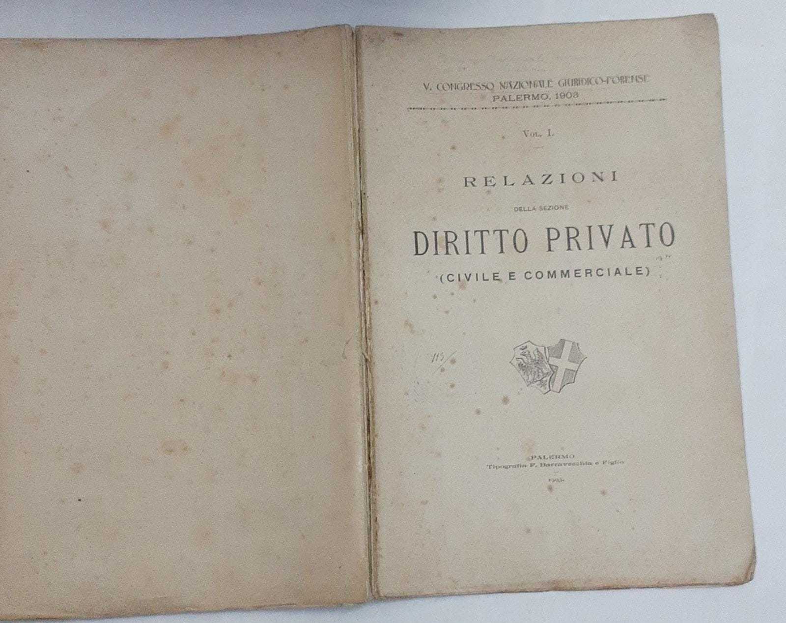 Relazioni della sezione diritto privato (civile e commerciale). Volume 1 - copertina