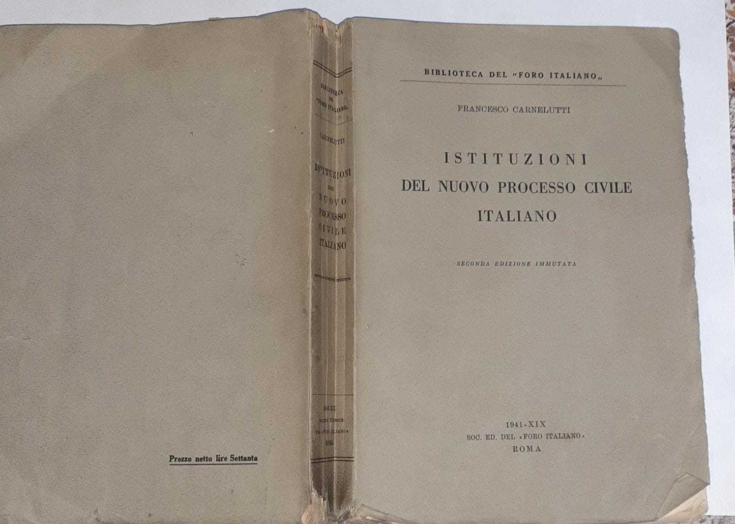 Istituzioni del nuovo processo civile italiano - copertina