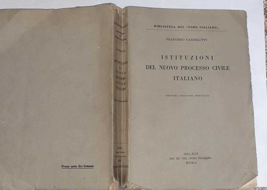Istituzioni del nuovo processo civile italiano - copertina