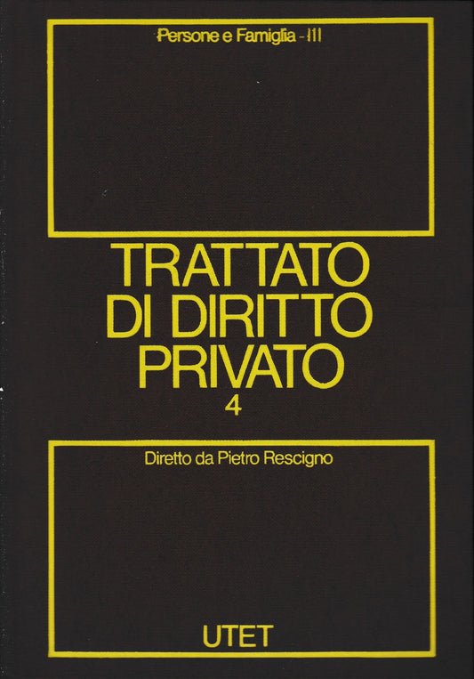 Trattato di Diritto Privato. (vol.4/3) Persone e Famiglia - copertina