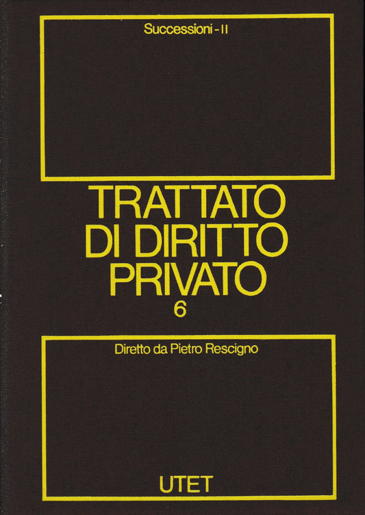 Trattato di Diritto Privato. (vol. 6/2) Successioni - copertina