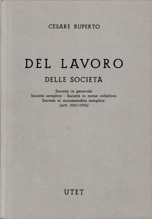 Commentario del Codice Civile (libro 5/2- art. 2247-2324) Del lavoro delle società - copertina