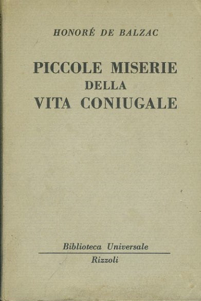Piccole miserie della vita coniugale - copertina