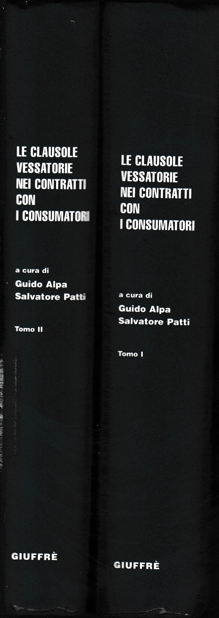 Le clausole vessatorie nei contratti con i consumatori. Commentario agli articoli 1469-bis, 1469-sexies del Codice civile. Due volumi. - copertina
