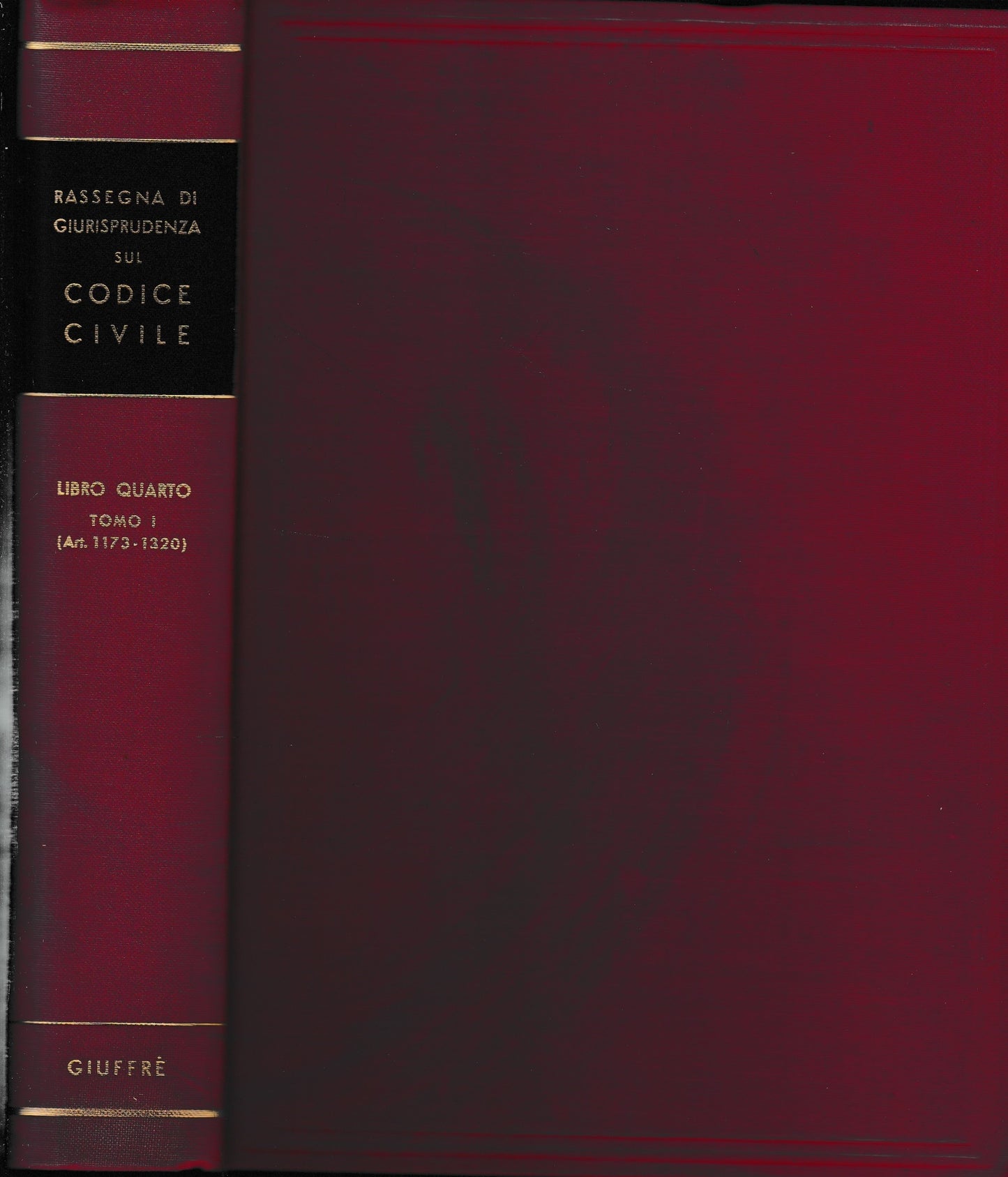 Rassegna di Giurisprudenza sul Codice Civile, libro 4, tomo 1 (art. 1173-1320) - copertina