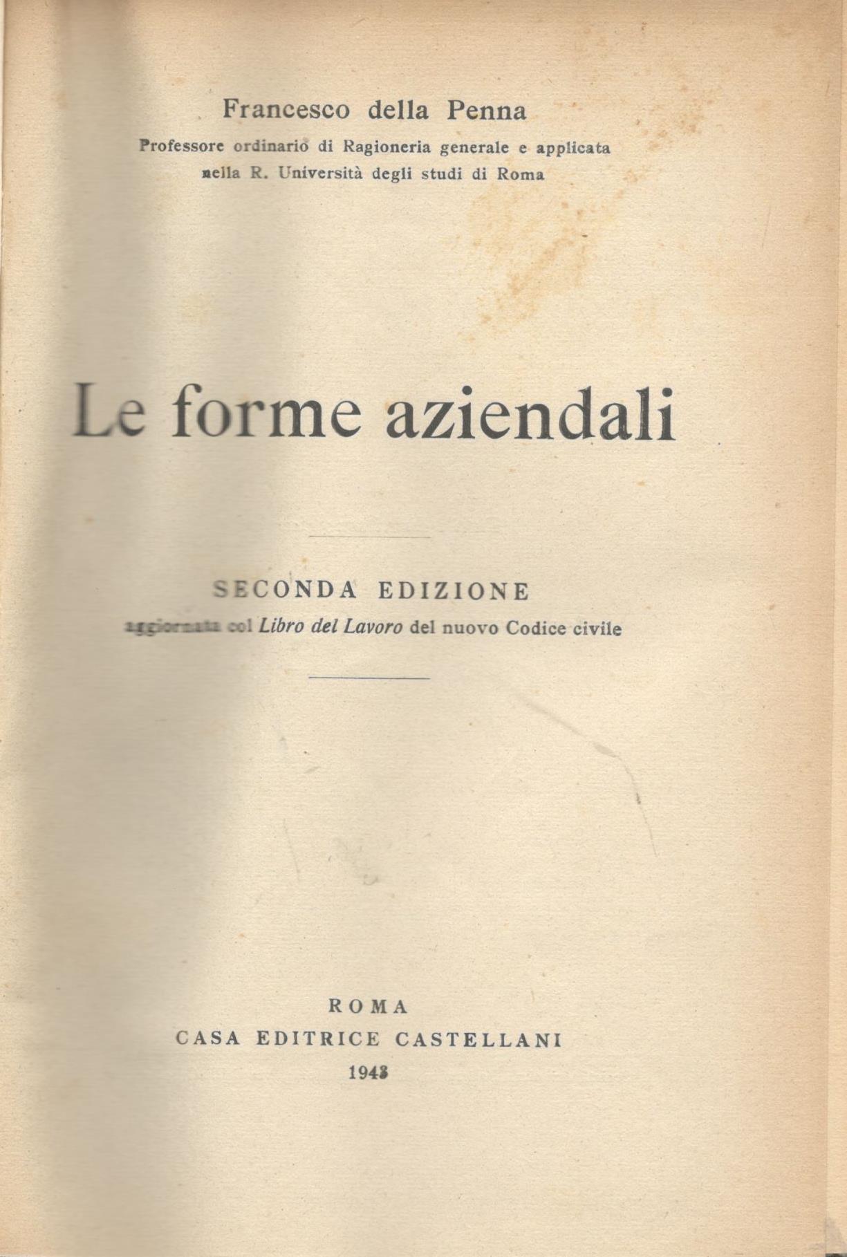 Le forme aziendali - copertina