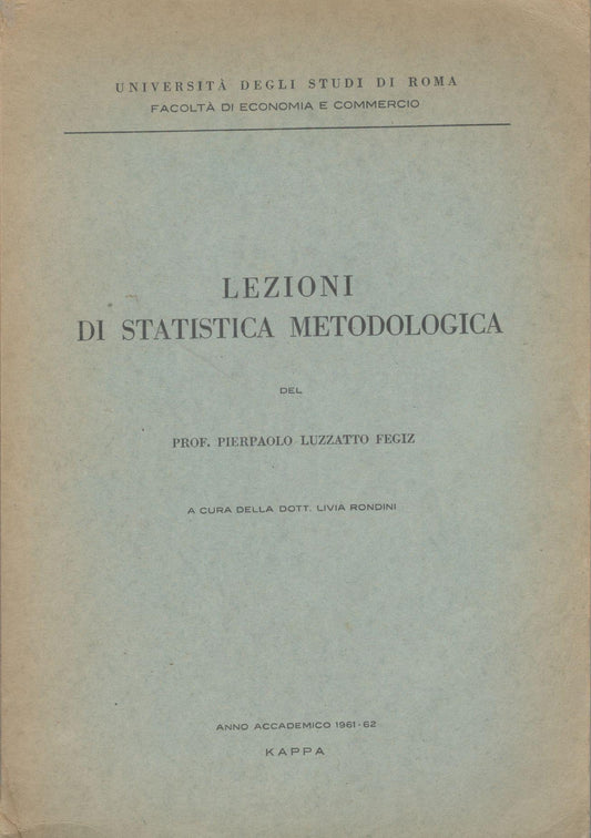 Lezioni di statistica metodologica - copertina
