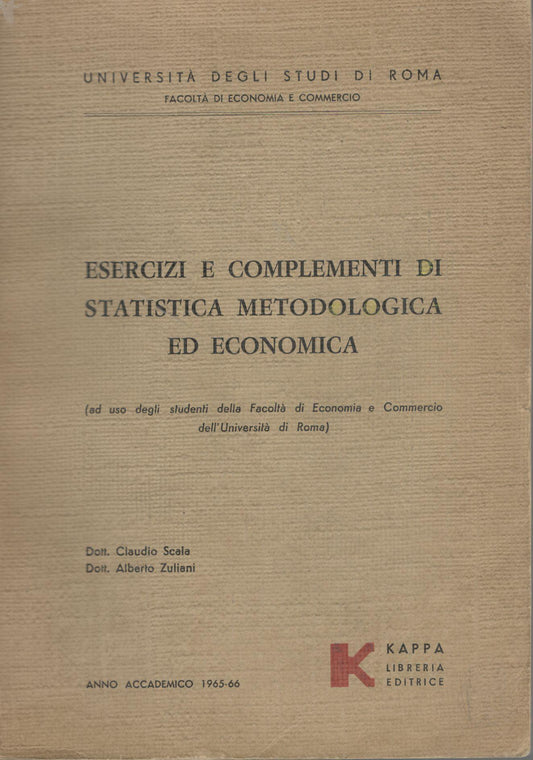 Esercizi e complementi di statistica metodologica ed economica - copertina