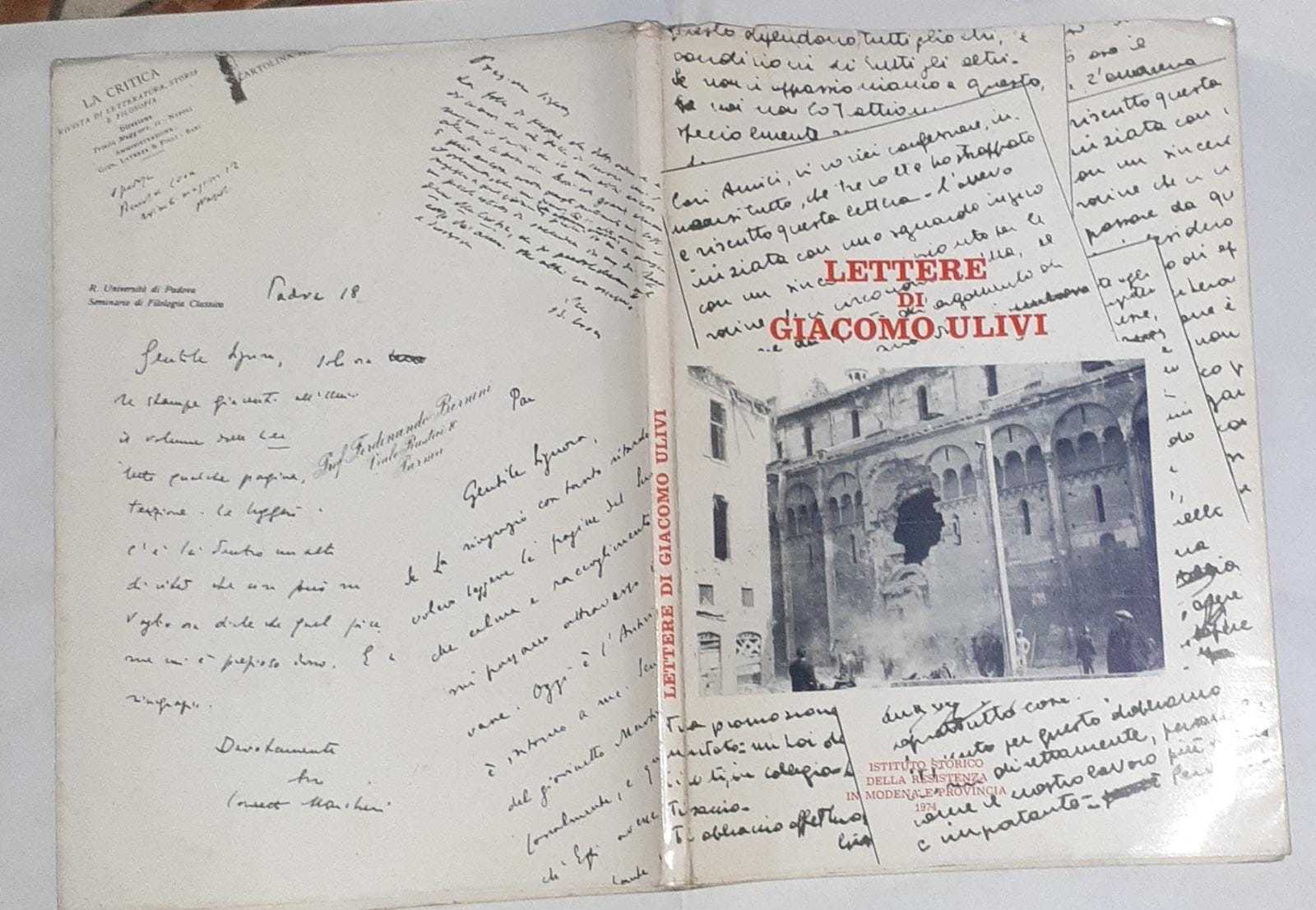 Lettere di Giacomo Ulivi - copertina