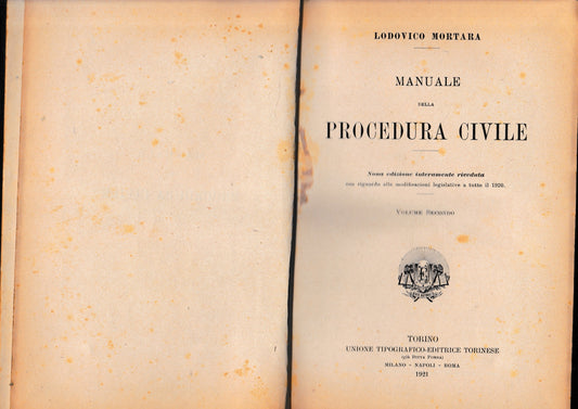 Manuale della Procedura Civile, vol. 2° - copertina