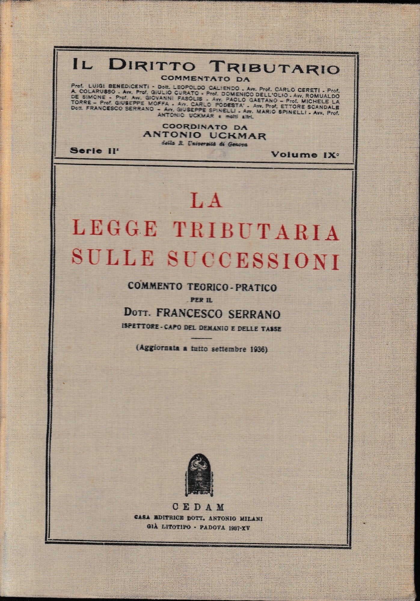 La Legge Tributaria sulle Successioni - copertina