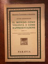 Il mondo come volontà e come rappresentazione  Libro IV - copertina