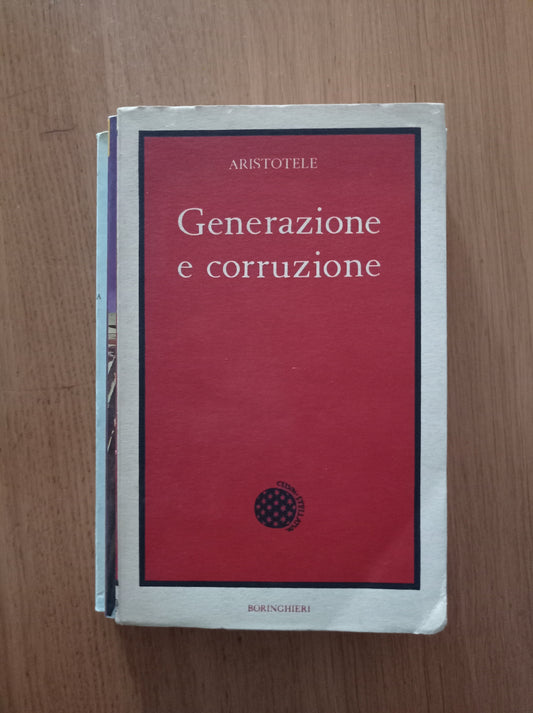 Generazione e corruzione - copertina