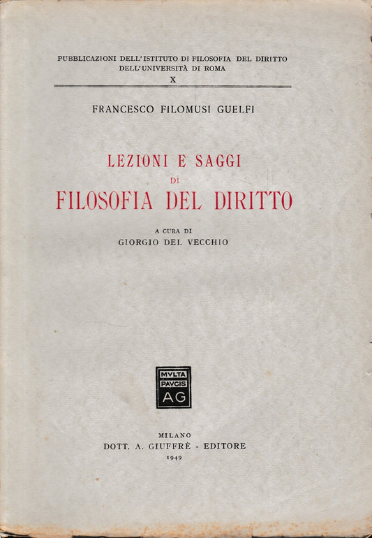 Lezioni e Saggi di Filosofia del Diritto - copertina