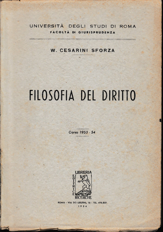 Filosofia del diritto. Corso 1953-54 - copertina