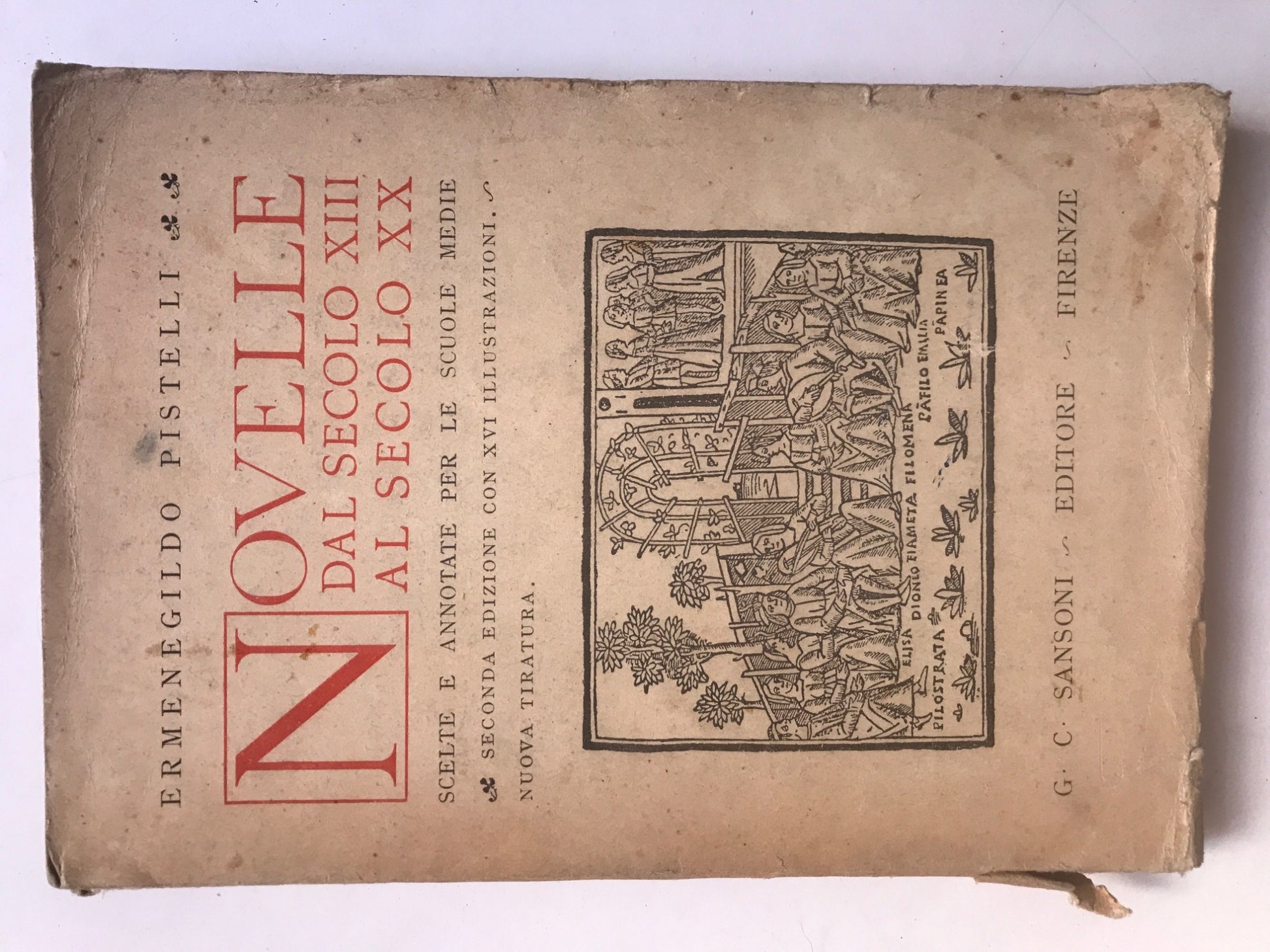 Novelle dal secolo XIII al secolo XX - copertina